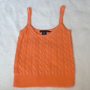 Ralph Lauren Vibrant Orange Cable Knit Camisole